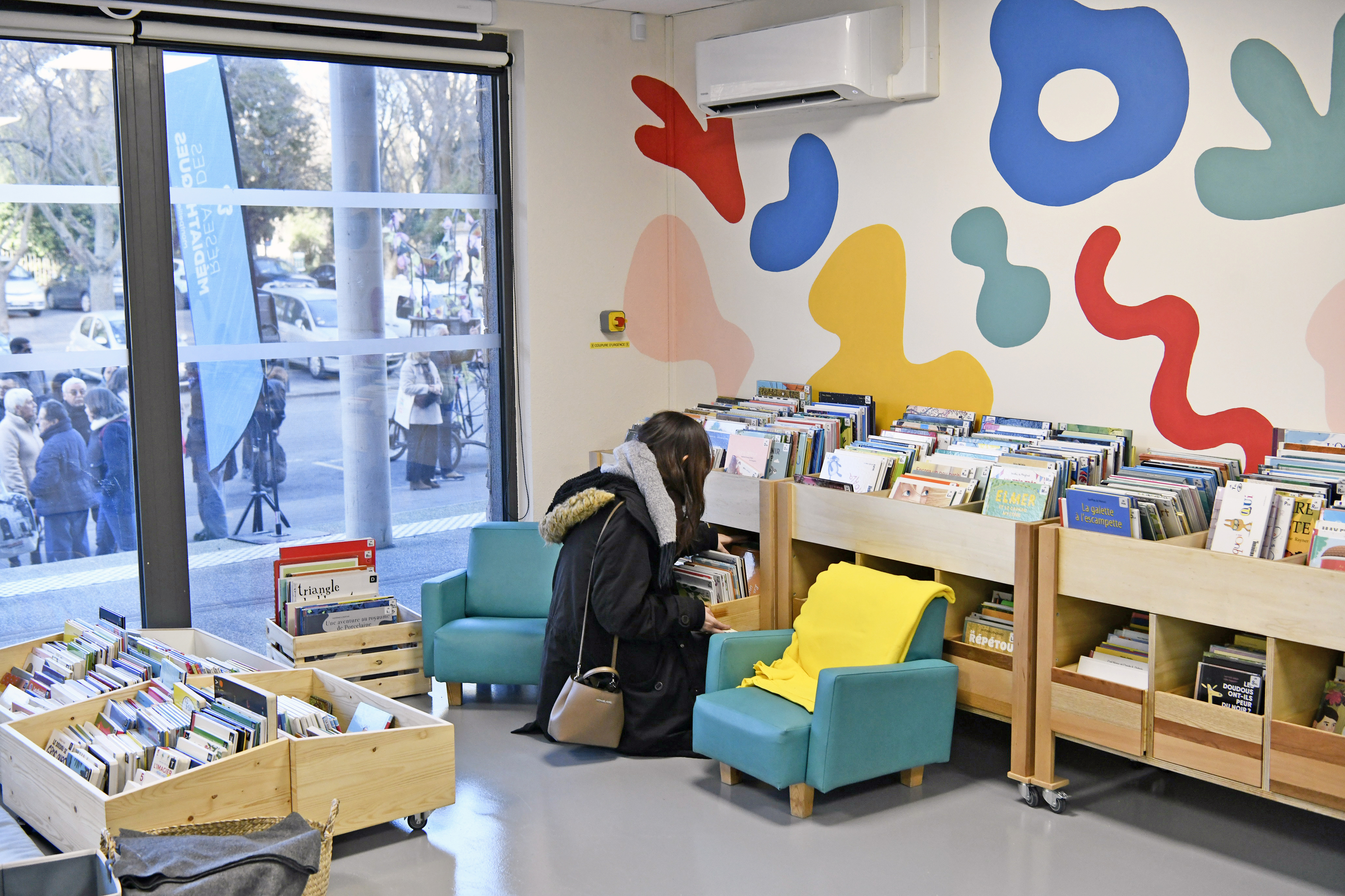 Espace jeunesse de la médiathèque Jean-Jacques Rousseau