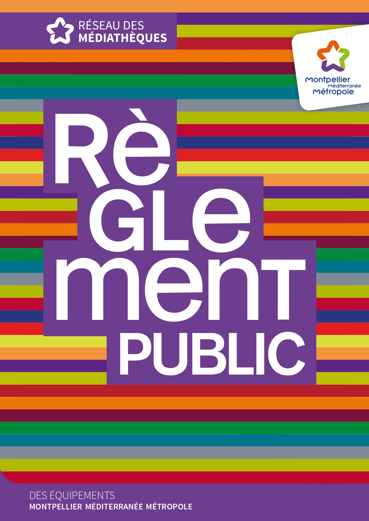 Couverture du règlement public du Réseau des médiathèques de Montpellier
